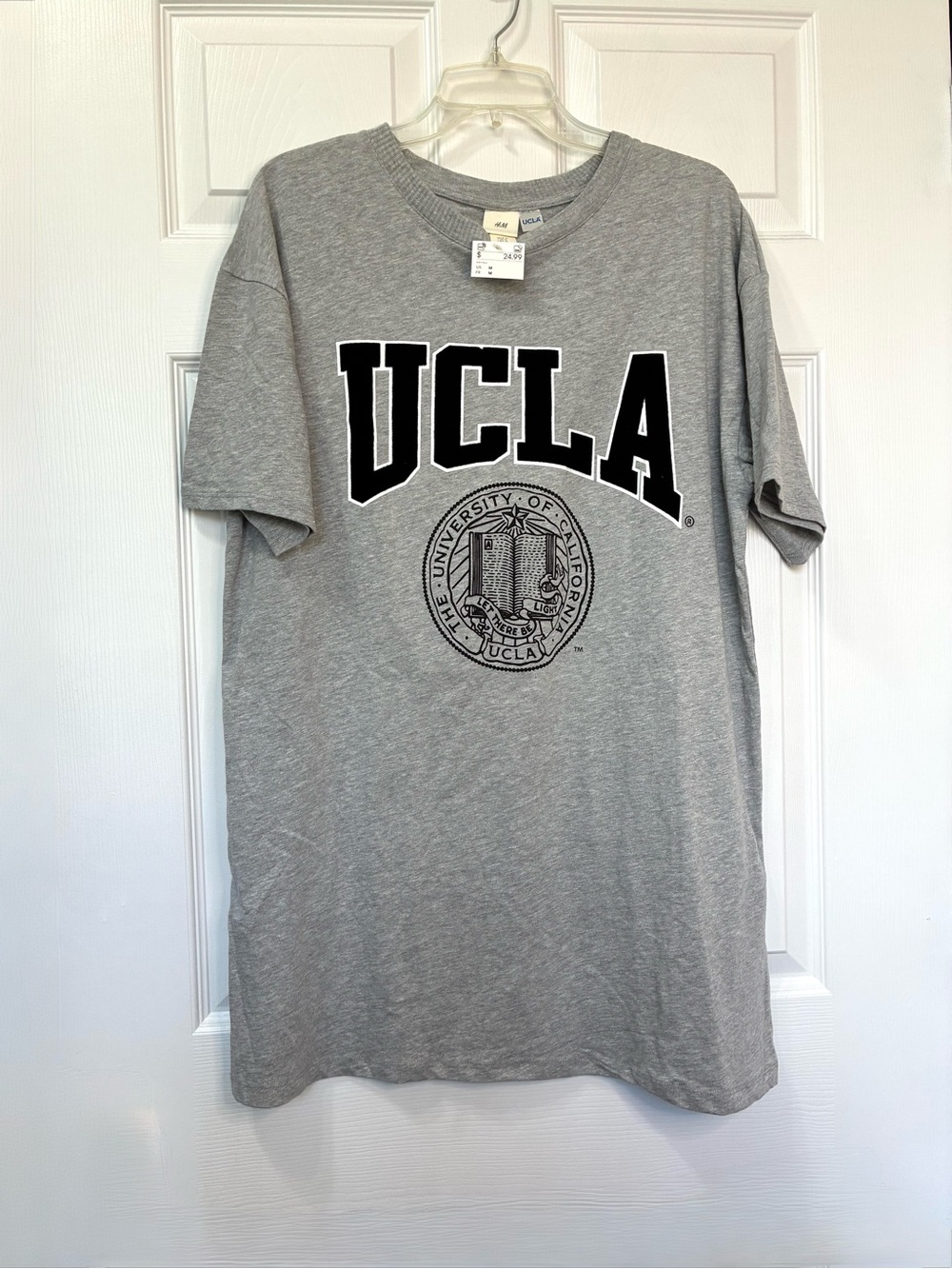 UCLA T-Shirt Mens Medium Gray Short Sleeve Crew Neck H&M Unisex Alumni Bruins